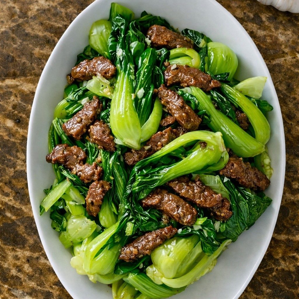 Cải Shanghai Tip Xào Bò- Shanghai From the East (with Beef).