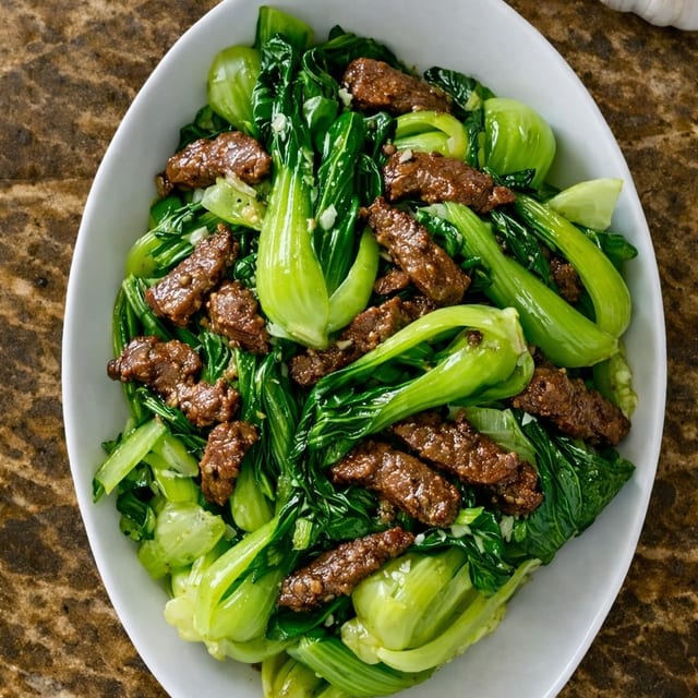 Cải Shanghai Tip Xào Bò- Shanghai From the East (with Beef).