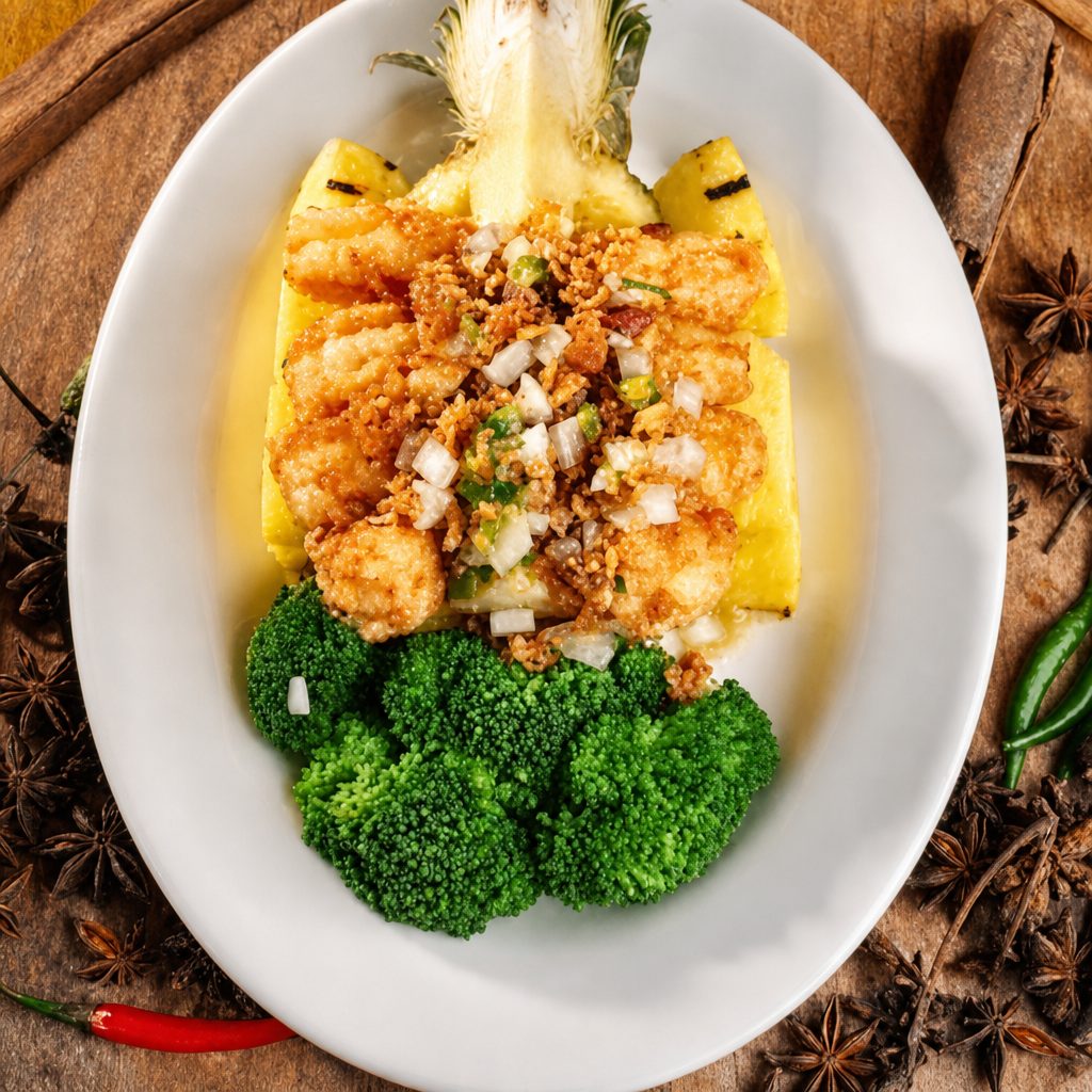 Tôm Rang Muối - Shrimp in the Fresh Ocean.
