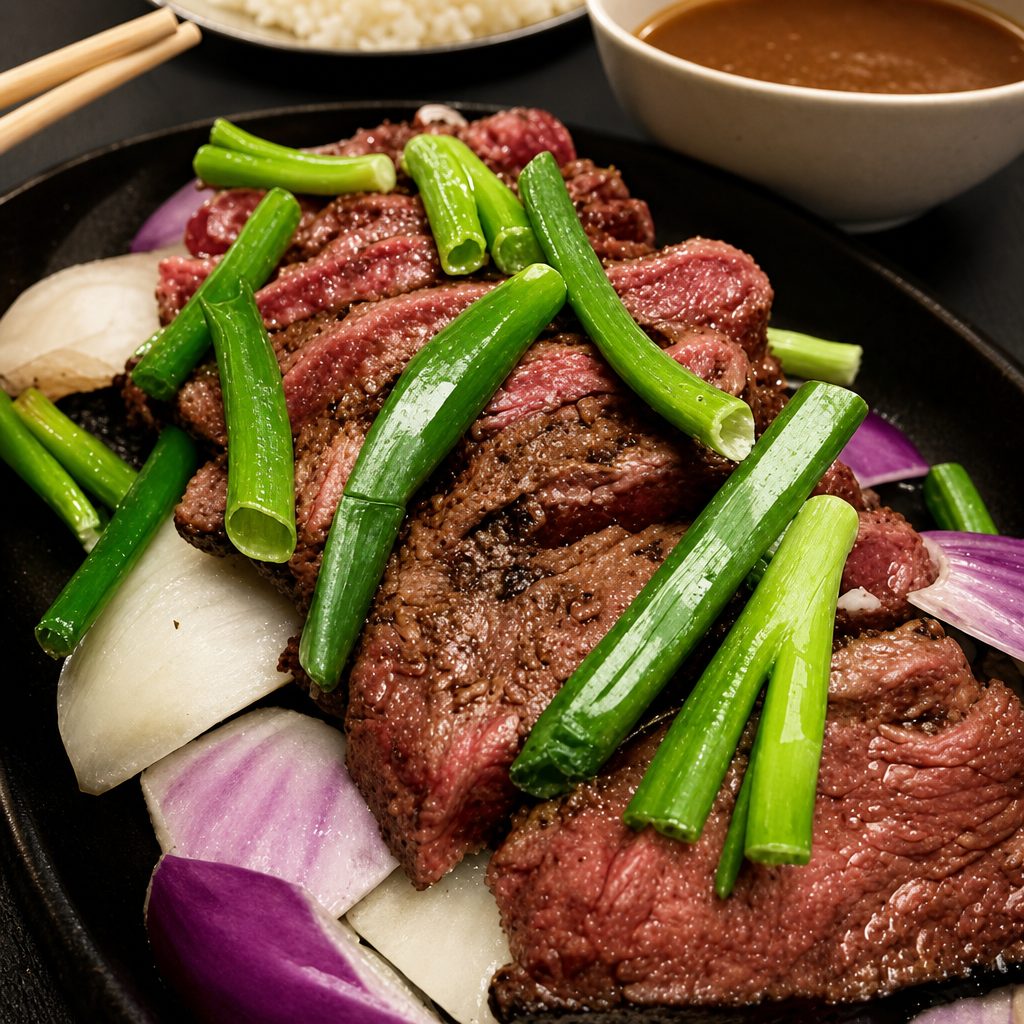 Bò "Filet Mignon" Sốt Tiêu Đen - Beef Filet Mignon" Black Pepper Sauce.