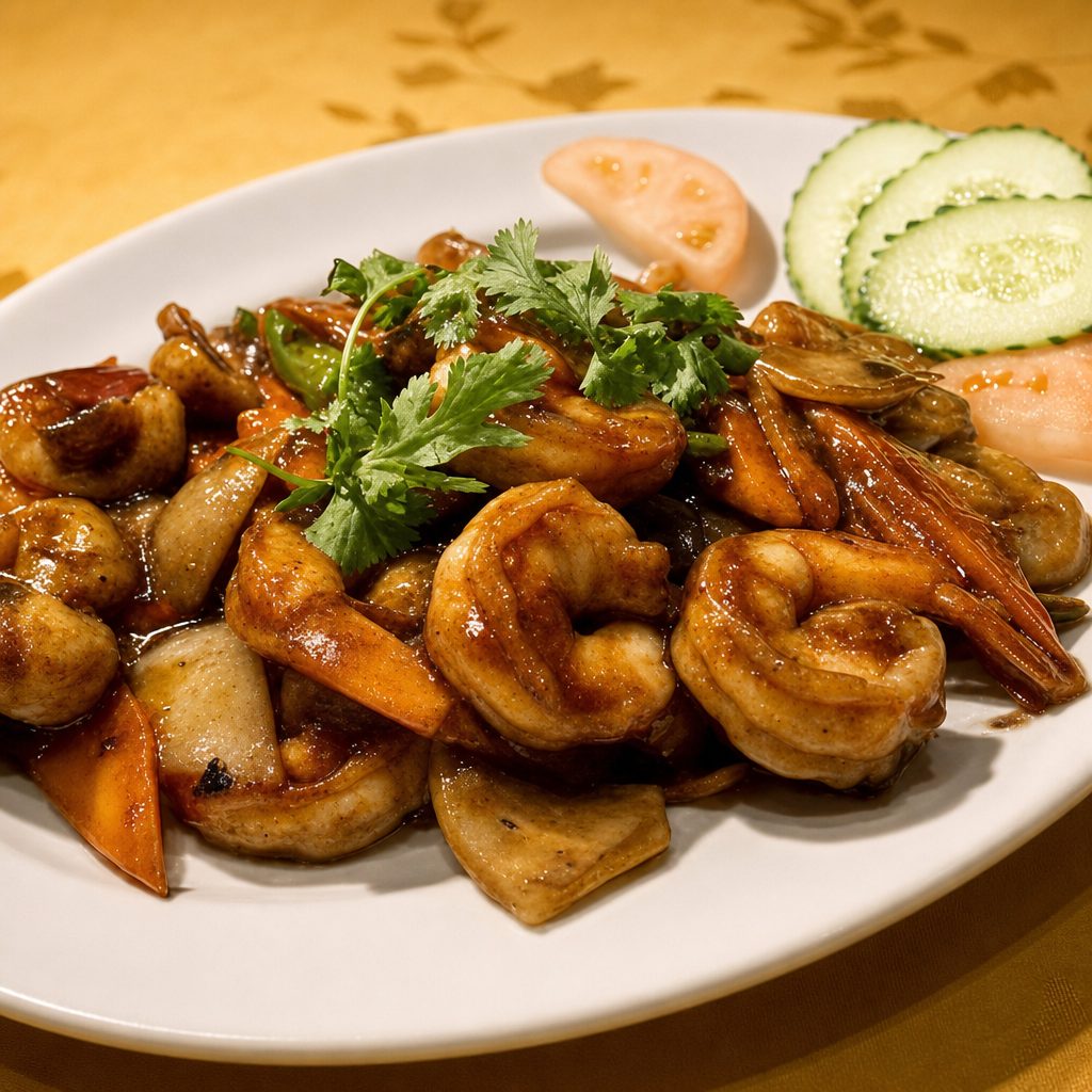 Tôm Xào Tàu Xì - Far-Traveled Shrimp.