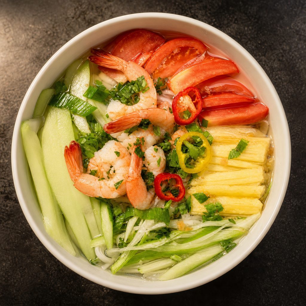 Canh Chua Cá (Tôm) - Open Field in the Sunset Soup.