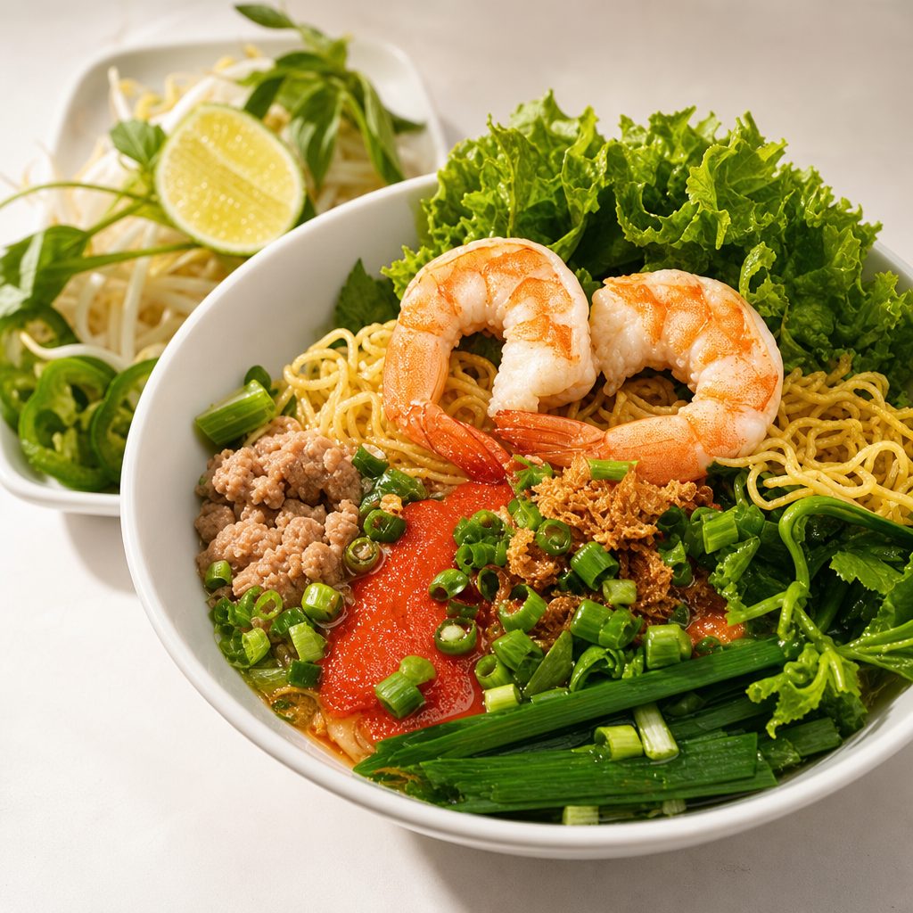 Mì Present - Present's Yellow Noodle Soup.